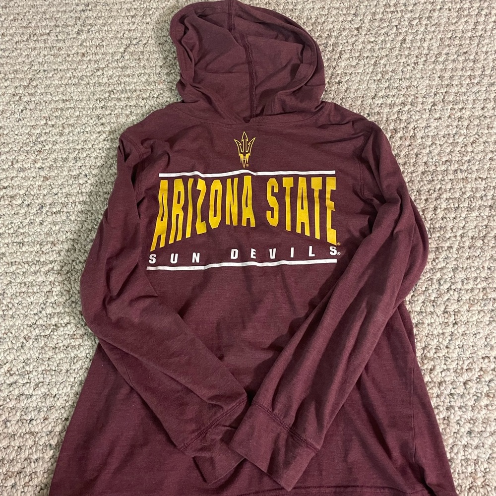 Arizona state light hoodie/ hooded long sleeve